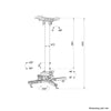 Neomounts cl25-540wh1 support de plafond pour projecteur support de plafond (blanc)