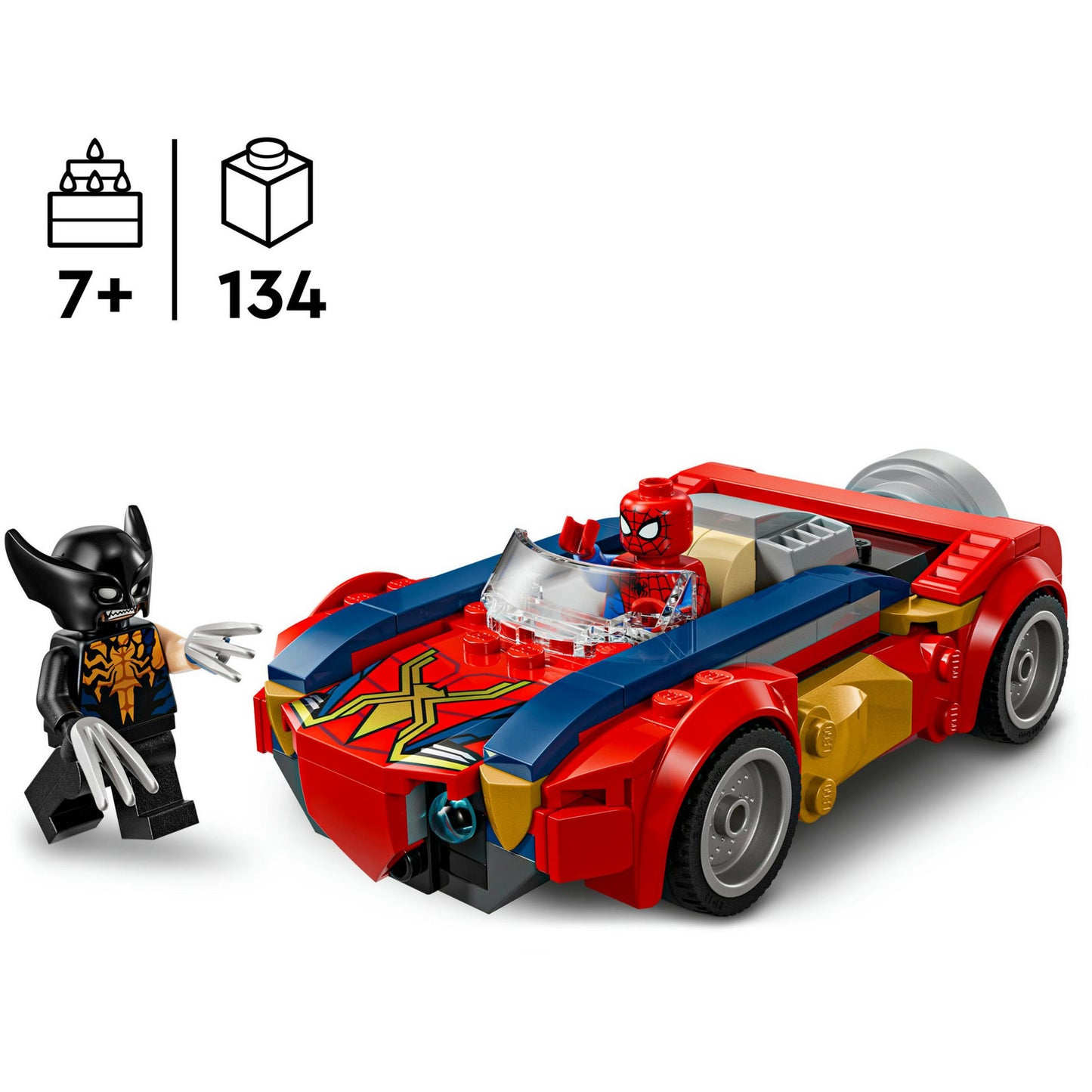 Lego super heros 76336 Marvel Spider-Man Car contre Wolverine venimisé
