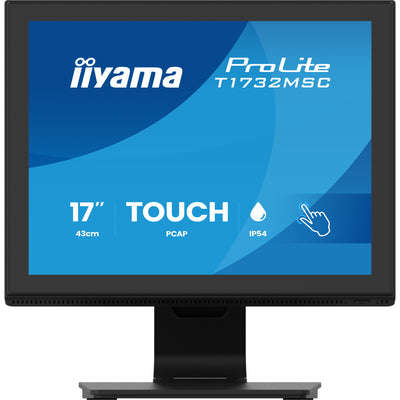 Moniteur à écran tactile Iiyama prolite t1732msc-b2s 17 (noir, VGA, HDMI, port d'affichage, audio, écran tactile)