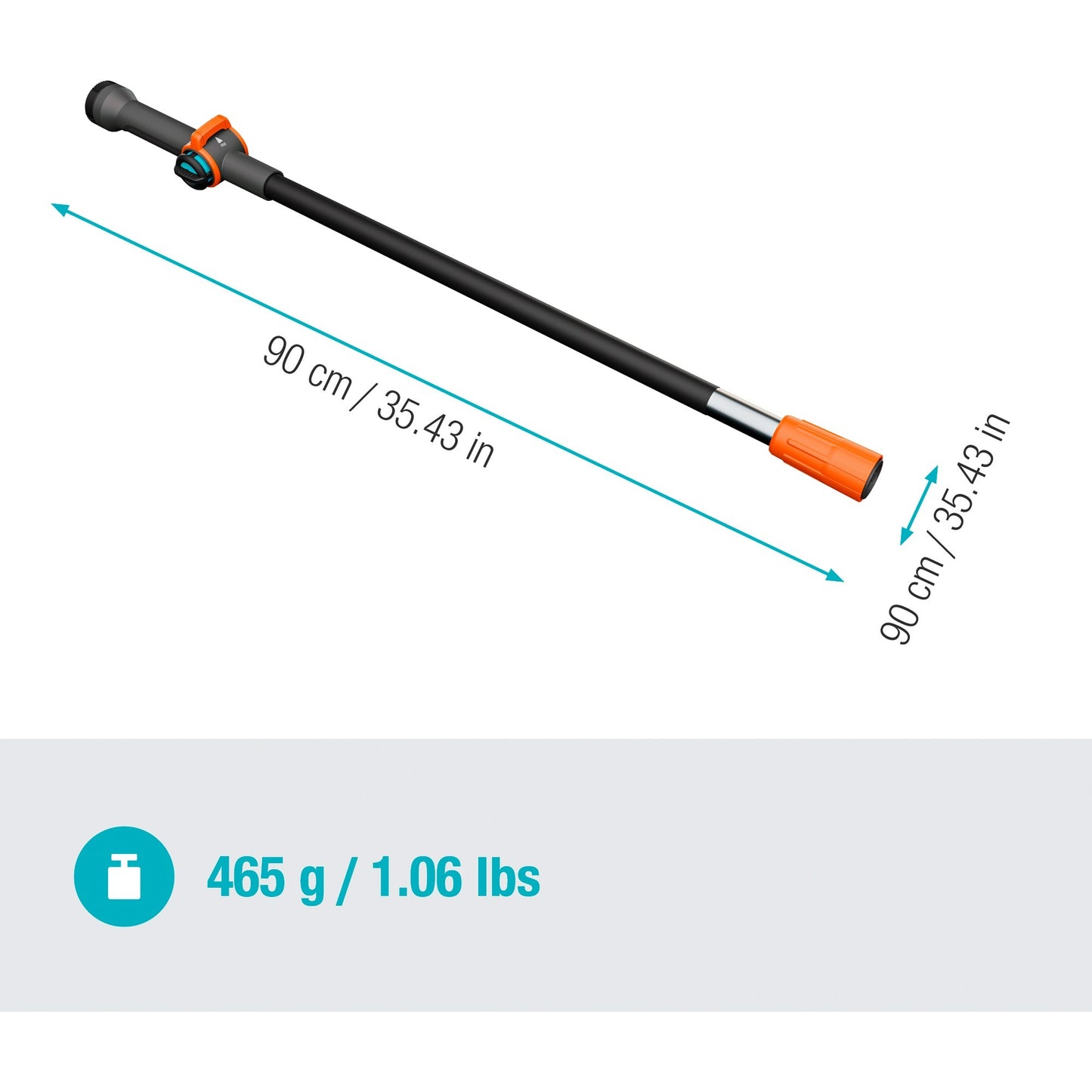 Gardena Cleansystem Steel S, 90 cm