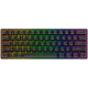 Clavier mécanique sans fil Royal Kludge RK61, clavier de jeu (noir, disposition américaine, commutateur marron, 60 %, RVB, échange à chaud, Bluetooth USB-C 2,4 GHz)