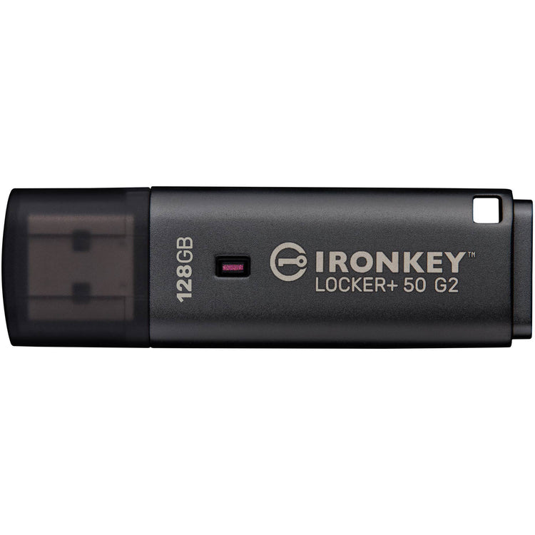 Kingston ironkey locker+ 50 g2 clé USB 128 Go clé USB (anthracite, USB-A 3.2 gen 1)
