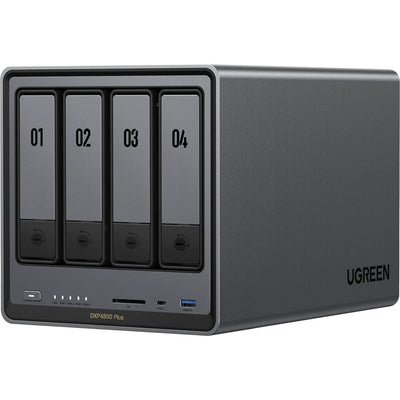 Ugreen nasync dxp4800 plus (gris, 1x 2,5GBe, 1x 10GBE, HDMI, USB-C)