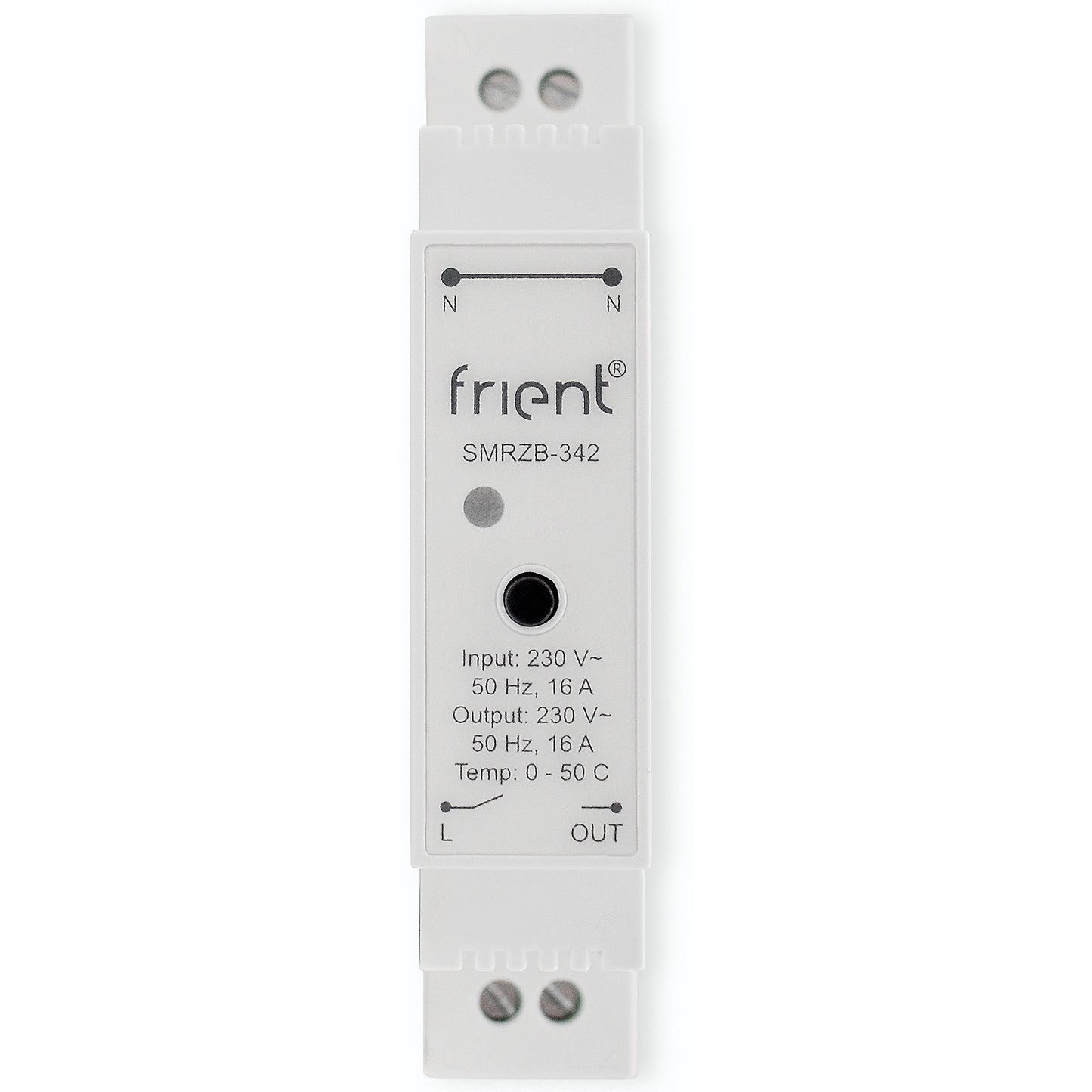 Relais relais din intelligent Frient (gris clair, zigbee)