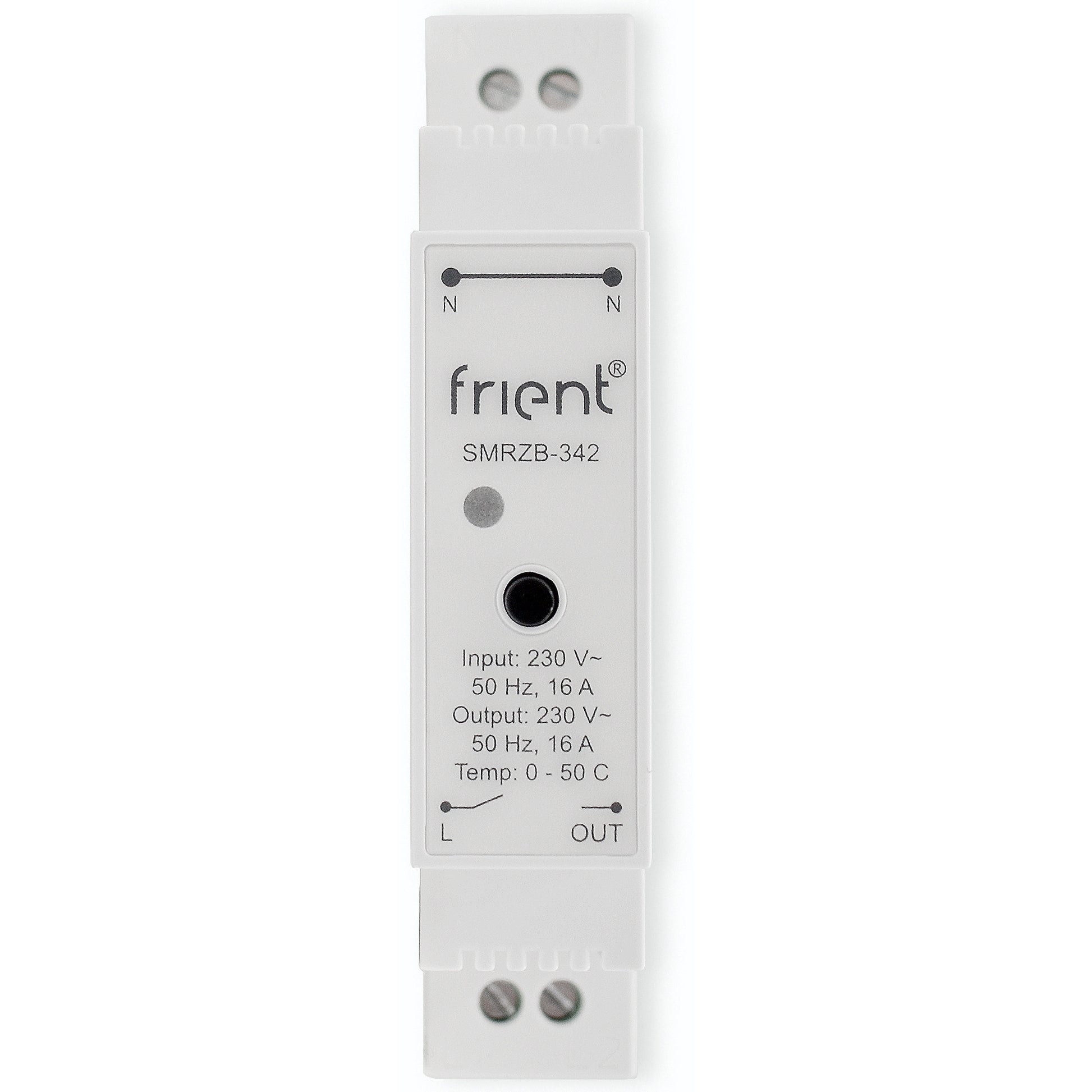 Relais relais din intelligent Frient (gris clair, zigbee)