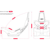 Chaise de jeu à siège de formule élite de course de niveau supérieur (noir) - afbeelding 5