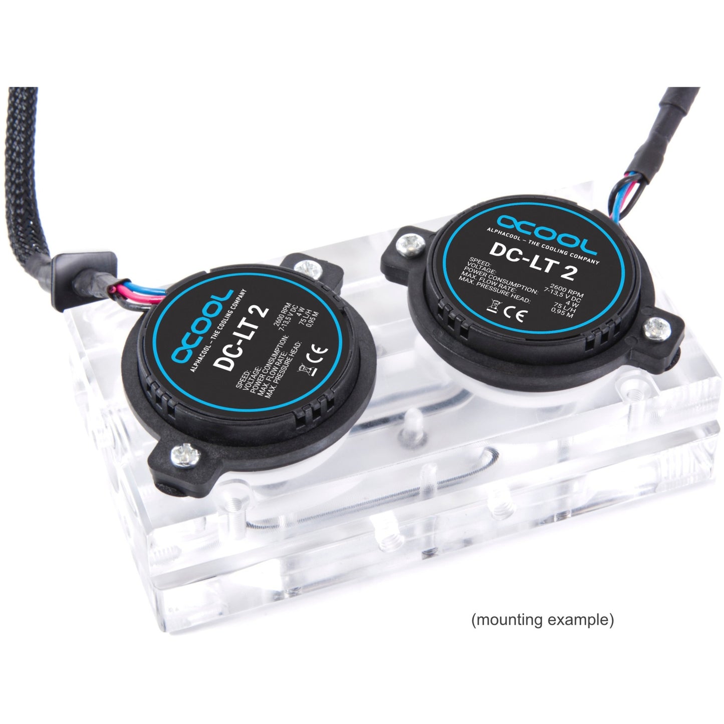 Alphacool dc-lt 2 - 2600rpm céramique - 12v dc - (3 sinus pcb) pompe (noir)