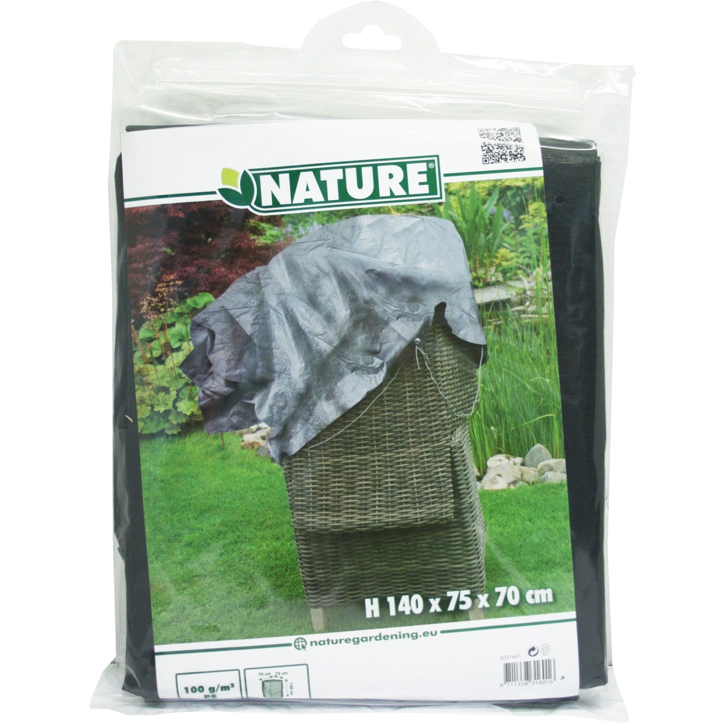 Housse de salon de jardin Nature pour housse de chaises empilées (gris, 6031601)
