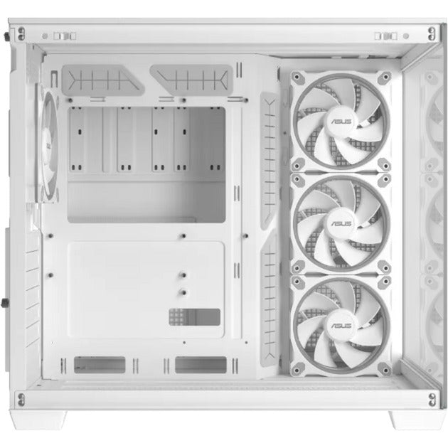 Boîtier tour midi Asus a32 plus (blanc | 2x USB-A | 1x USB-C | RVB | verre trempé)