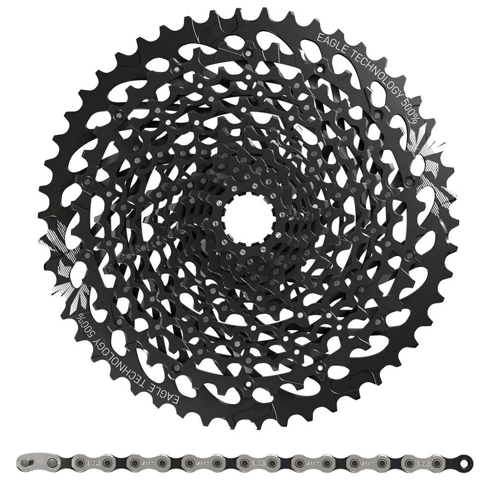 Cassette Sram gx eagle xg-1275 + chaîne pc gx eagle kit d'usure 12 vitesses