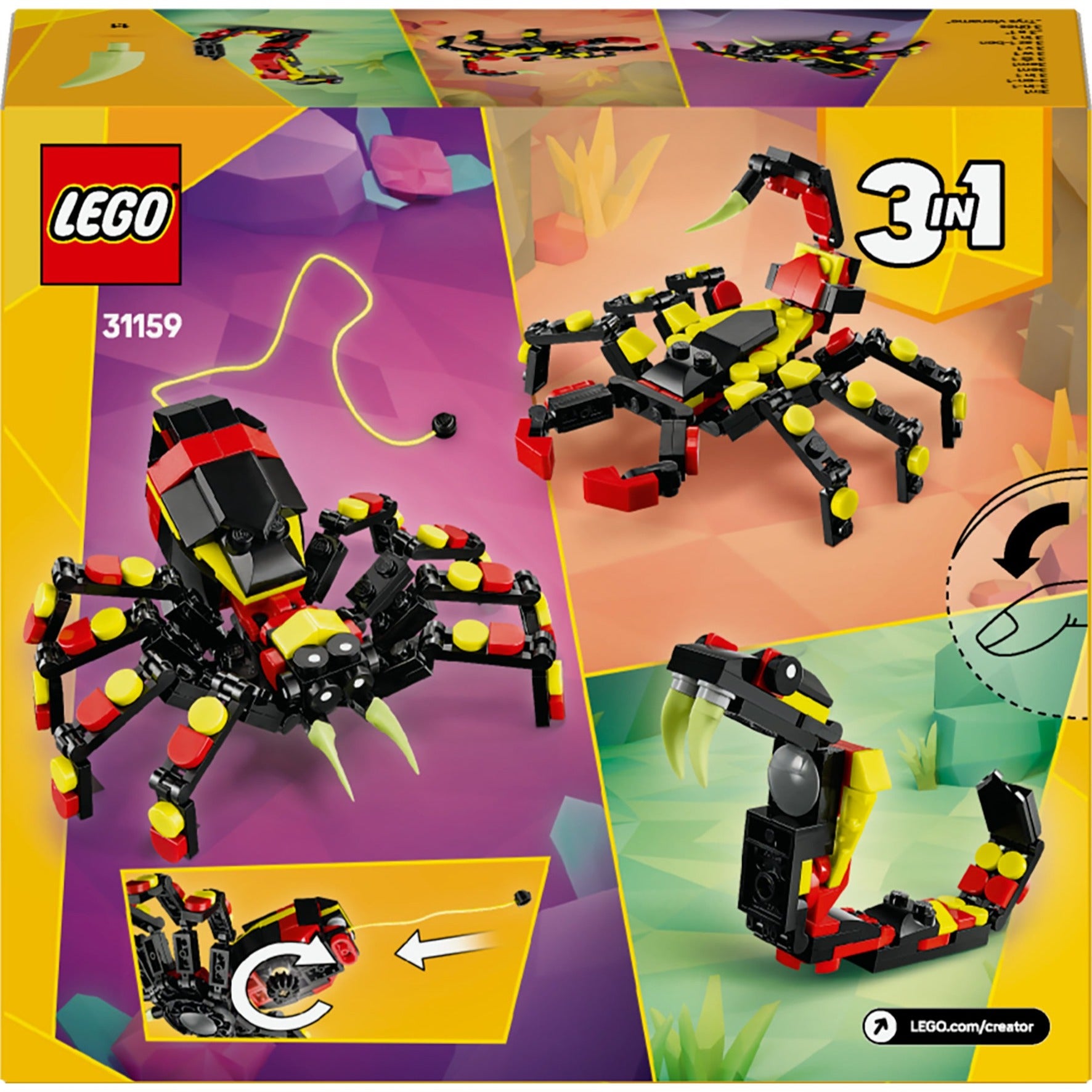 Créateur LEGO LEGO 31159 Animaux sauvages: araignée passionnante