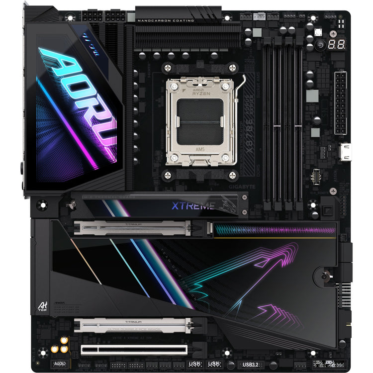 Carte mère Gigabyte x870e a xtreme AI top socket AM5 (noir, RAID, 2x 10 Go-LAN, WLAN, BT, Sound, E-ATX)