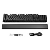 Soyez silencieux! Clavier de jeu mécanique RVB tactile silencieux à montage léger (noir, disposition américaine (qwerty), tactile silencieux, 100 %, argb, touches pbt à double prise) - afbeelding 8
