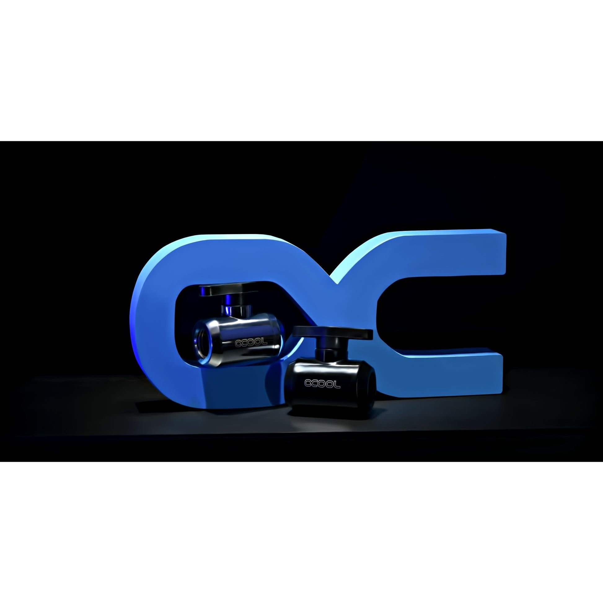 Alphacool eiszapfen robinet à tournant sphérique 2 voies (noir)