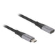 Delock Câble d'extension USB-C 40 Gbps, PD 3.1, 240 W, 2 mètres (gris noir)
