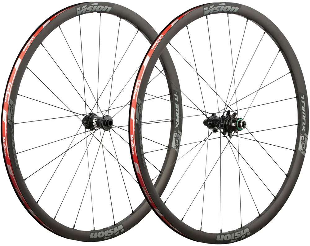 Paire de roues Vision trimax aero gravel i23 disque pneu tlr