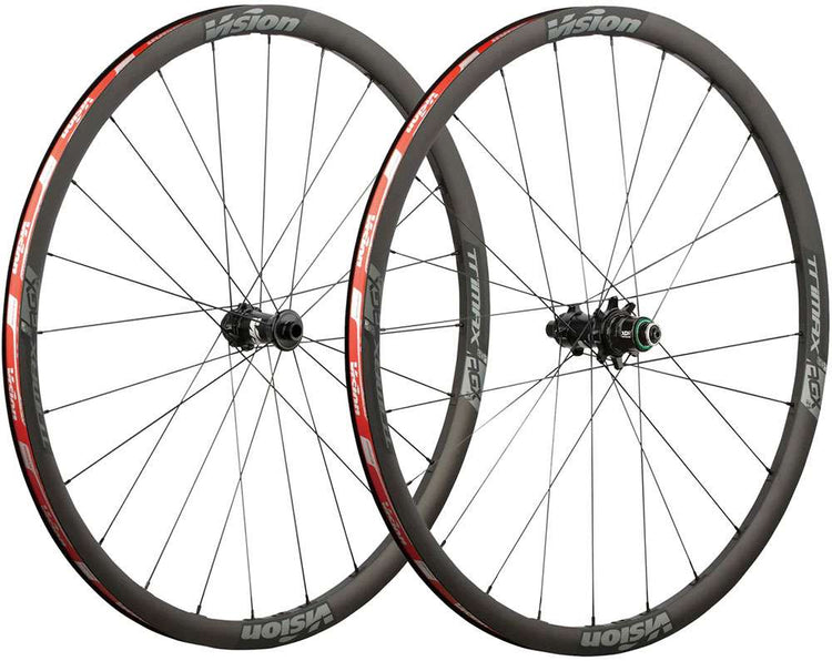 Paire de roues Vision trimax aero gravel i23 disque pneu tlr
