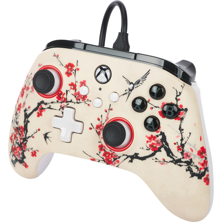 Manette Powera Advantage avec câble pour Xbox Series X|s - Warrior's Nirvana (Magnolia White, Xbox Series X|s, Xbox One, PC)