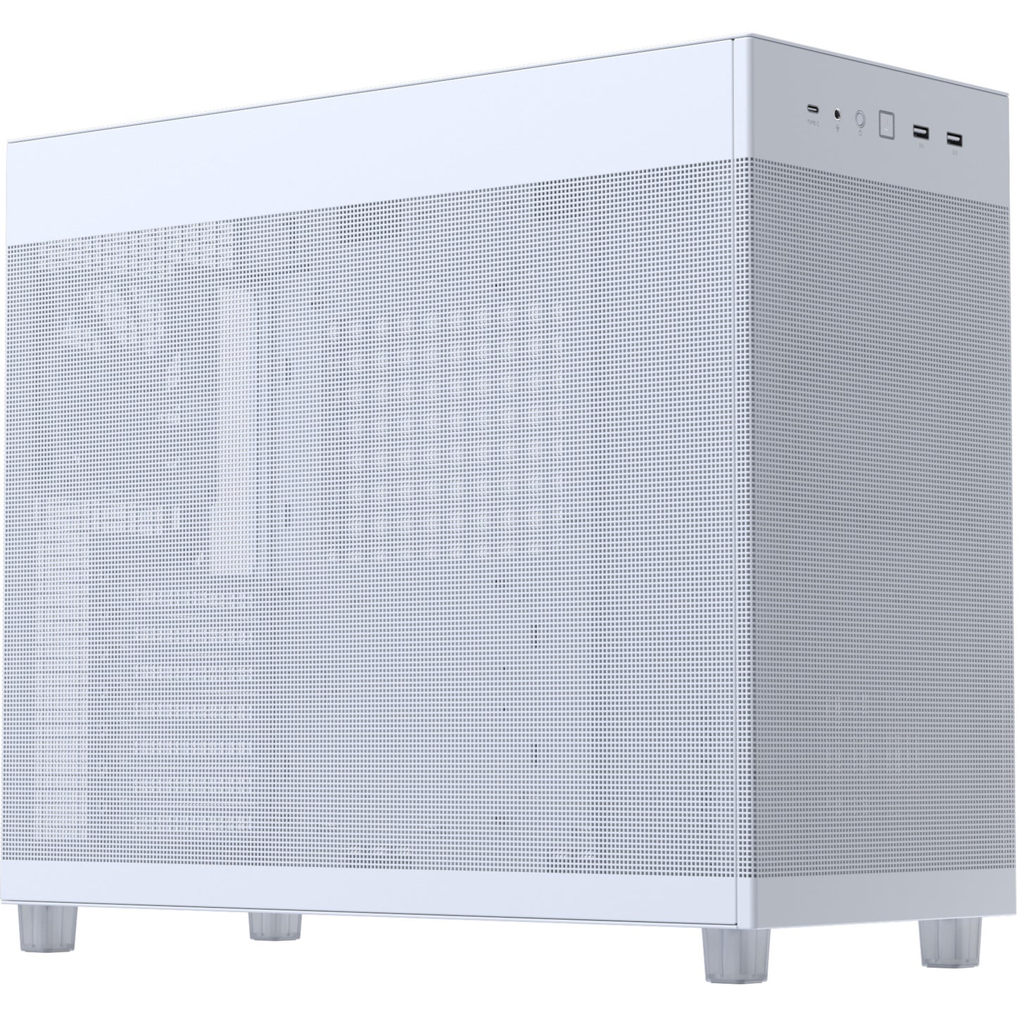 Asus Prime Ap303 - Boîtier tour midi à panneau maillé (blanc | 2x USB-A | 1x USB-C)