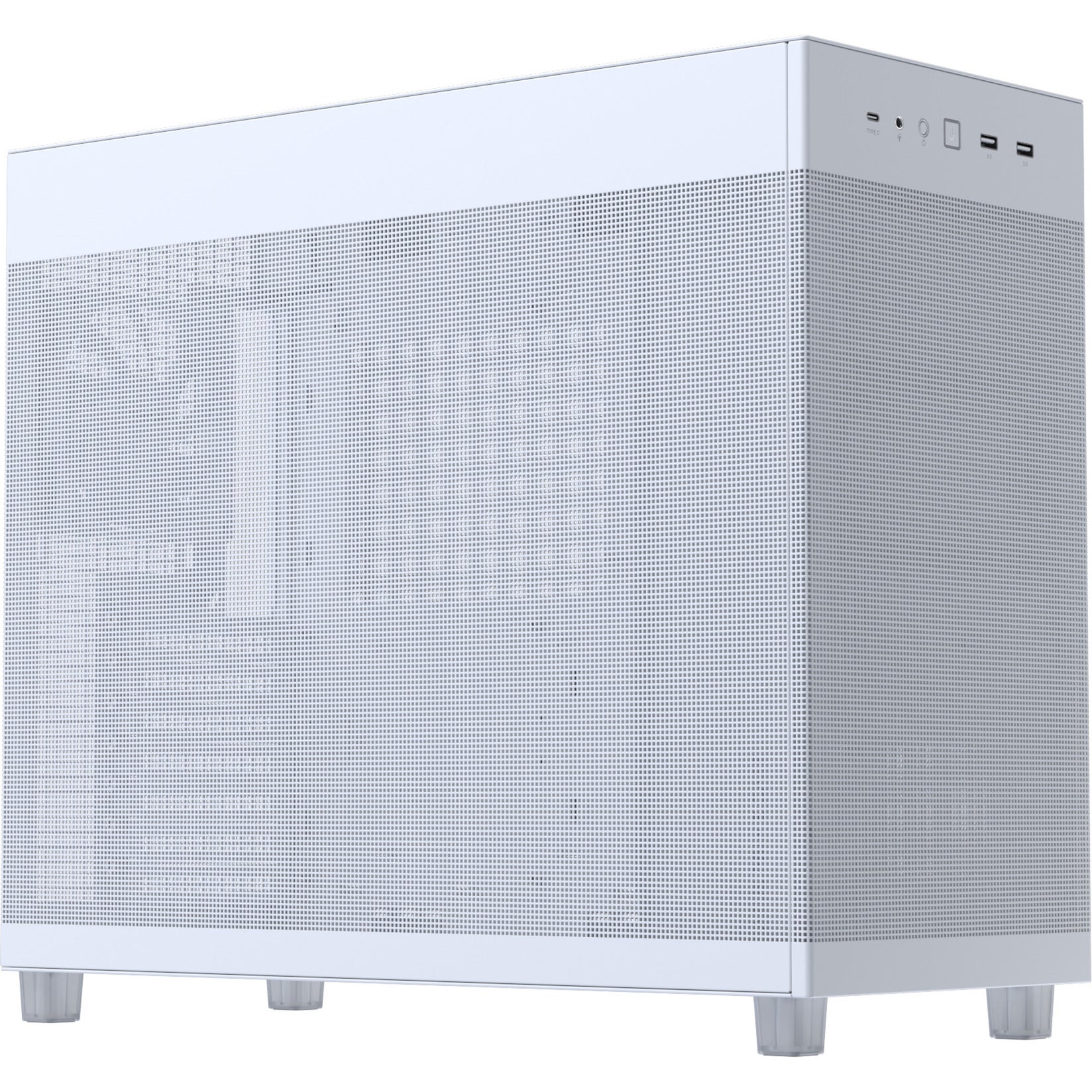 Asus Prime Ap303 - Boîtier tour midi à panneau maillé (blanc | 2x USB-A | 1x USB-C)