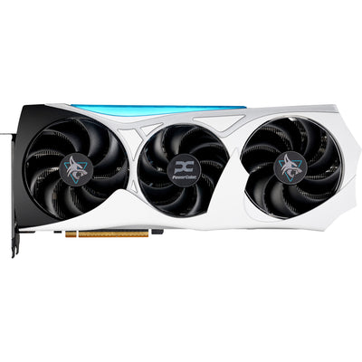 Carte graphique Powercolor Radeon RX 9070 XT Hellhound Reva16GB édition limitée (blanc noir, RDNA4, GDDR6, 3x display port, 1x HDMI)