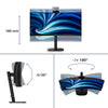 Philips 34b2u3600ch 34 moniteur ultra-large incurvé (noir, 2x HDMI, port d'affichage, 3x USB-A, USB-B, USB-C, RJ-45)