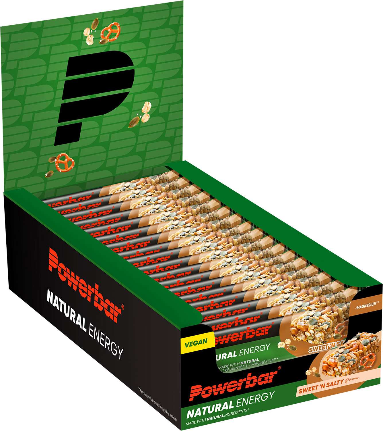 Barre de céréales énergétiques naturelles Powerbar (végétalienne) boîte de 18 pouces