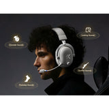 Casque de jeu supra-auriculaire sans fil magnétique Mchose v9 turbo+ (blanc argent, nintendo switch, playstation 4, playstation 5, mobile, pc, usb bluetooth 2,4 g) - afbeelding 9