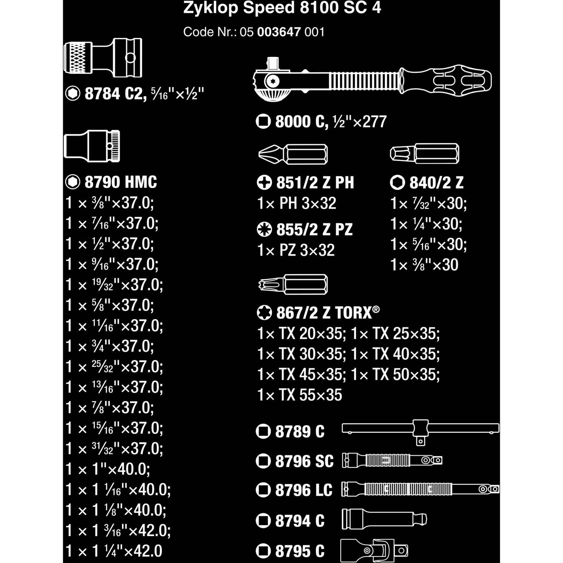 WAA 8100 SC 4 Zyklop Speed ​​Ratelset