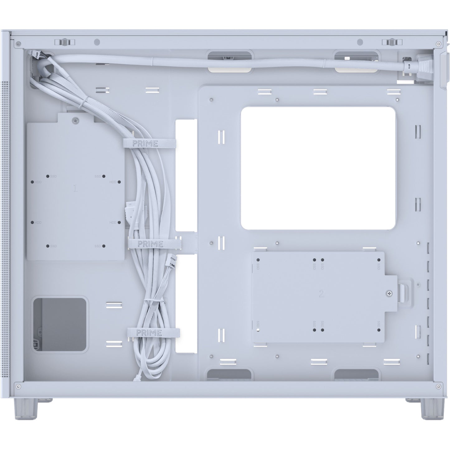Asus Prime Ap303 - Boîtier tour midi à panneau maillé (blanc | 2x USB-A | 1x USB-C)
