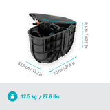 Gardena boîte à tuyaux sous couverture rollup m, enrouleur de tuyau de 20 mètres (noir turquoise) - afbeelding 6