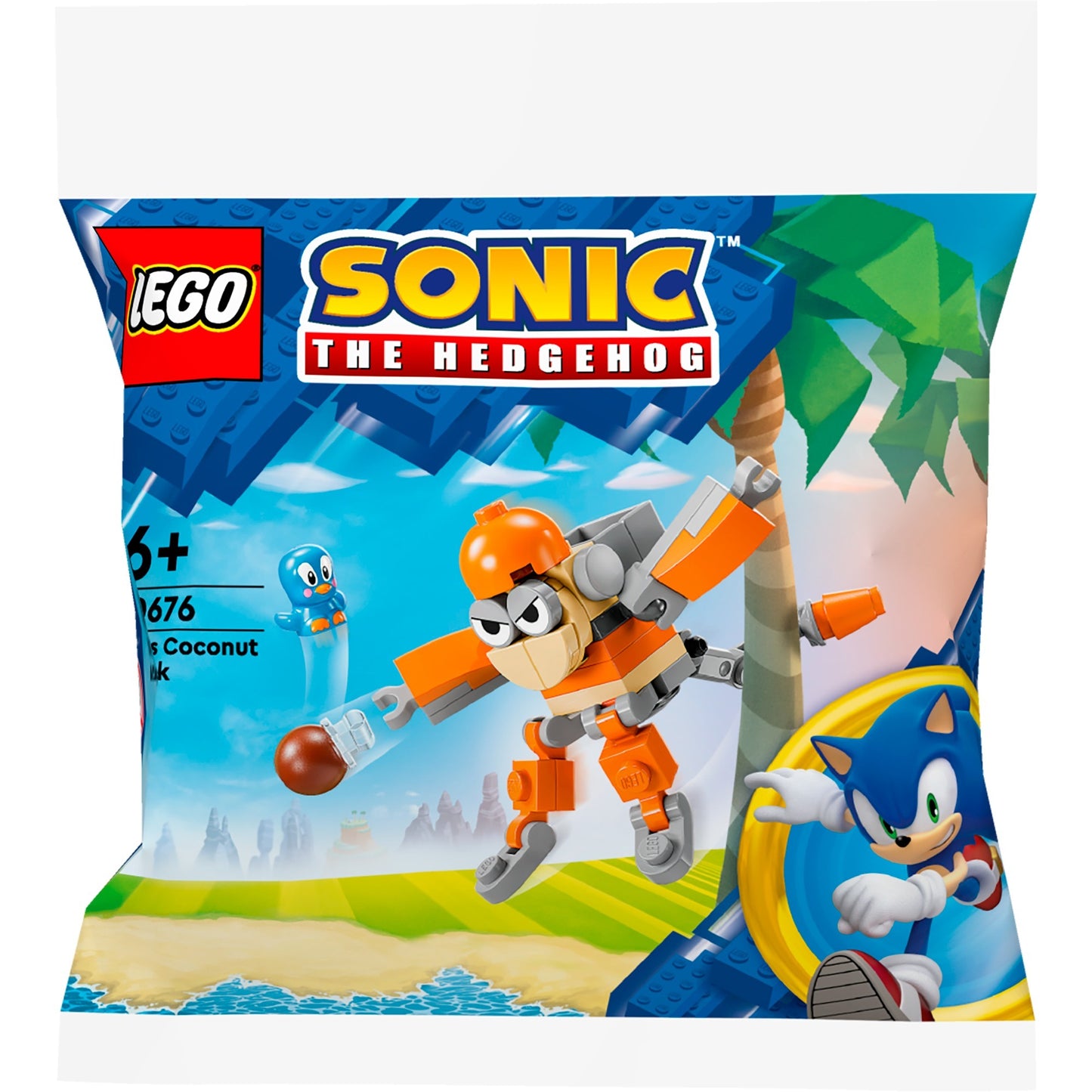 Lego Sonic le hérisson - Jouet de construction L'attaque de la noix de coco de Kiki (30676)