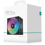 Ventilateurs de boîtier Deepcool fd12 argb (noir, 3 pièces, 120 x 120 x 25 mm, pwm, 3 pièces, connecteur de ventilateur pwm 4 broches) - afbeelding 10