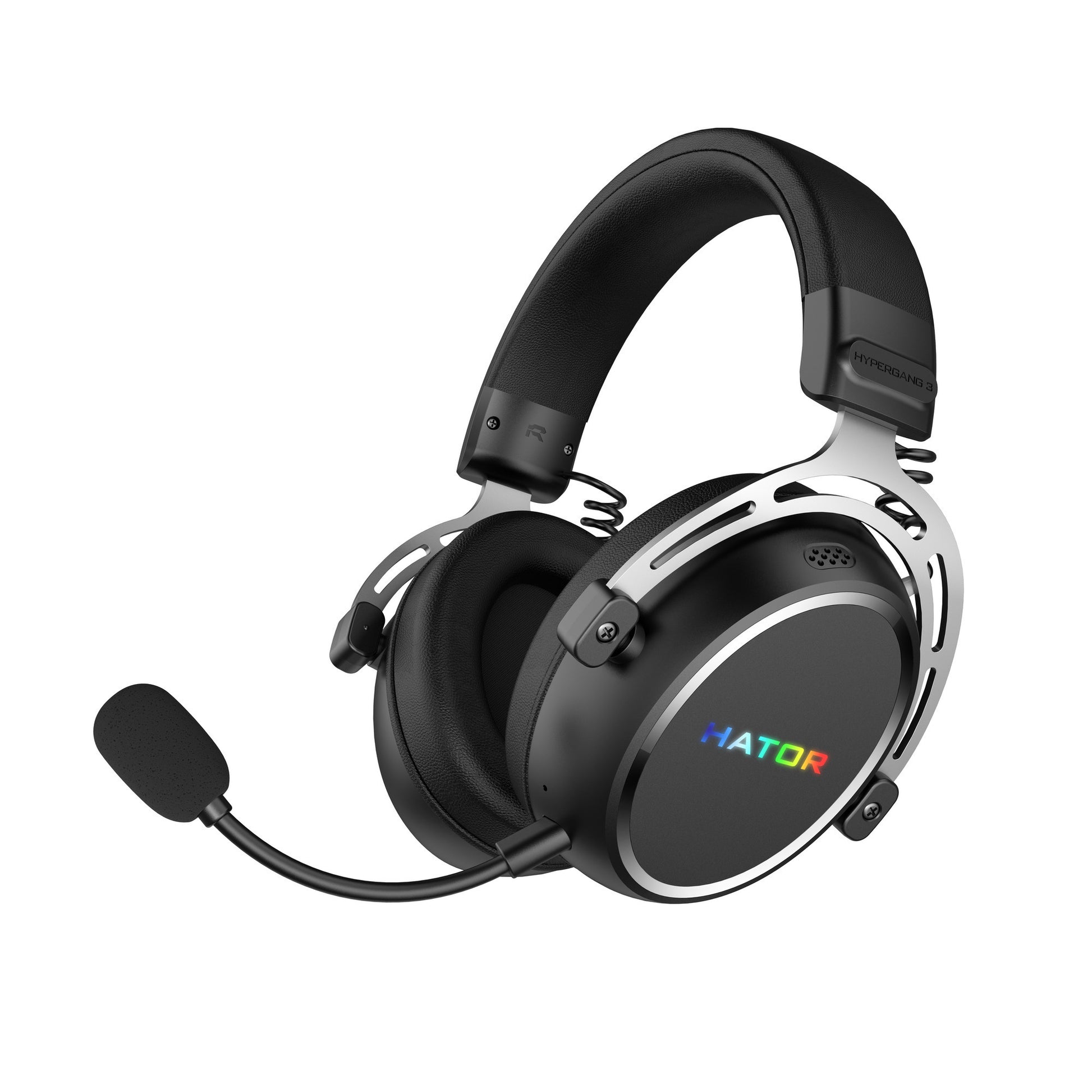 Casque de jeu supra-auriculaire sans fil Hator Hypergang 3 (noir, RVB, Bluetooth USB 2,4 GHz)