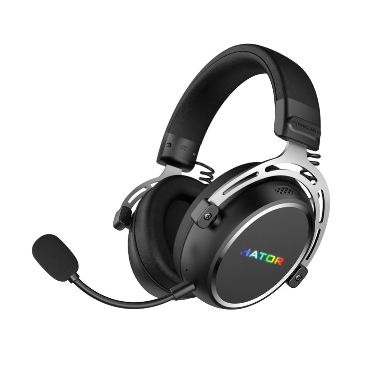 Casque de jeu supra-auriculaire sans fil Hator Hypergang 3 (noir, RVB, Bluetooth USB 2,4 GHz)