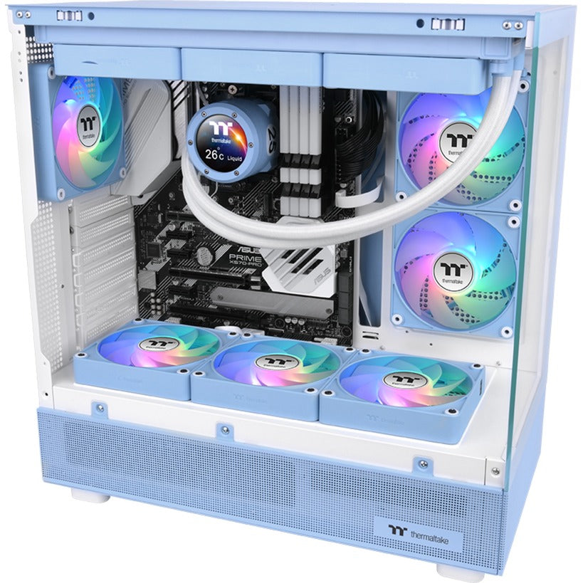 Thermaltake ct120 ex reverse argb sync ventilateur de refroidissement PC hortensia bleu (pack de 3 ventilateurs) ventilateurs de boîtier (bleu clair, 3 pièces, 120 x 120 x 25 mm, pwm)