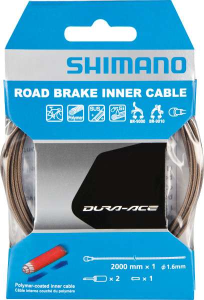 Câble intérieur de frein en polymère de route Shimano 1,6 mm x 2000 mm