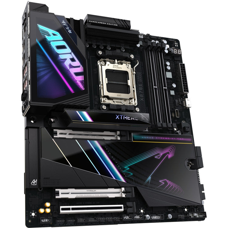 Carte mère Gigabyte x870e a xtreme AI top socket AM5 (noir, RAID, 2x 10 Go-LAN, WLAN, BT, Sound, E-ATX)