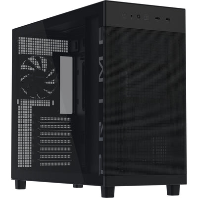 Asus Prime Ap303 - Boîtier tour midi avec panneau en verre trempé (Noir | 2x USB-A | 1x USB-C | Verre trempé)