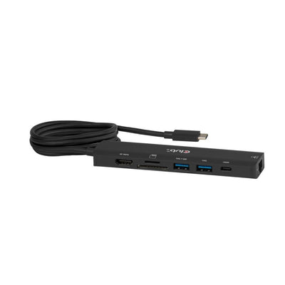 Club 3D CSV-2555 Hub USB-C vers HDMI 7-1 (Noir, 4K60 Hz, PD3.1 140 W, USB-A, USB-C, LAN, MicroSD)