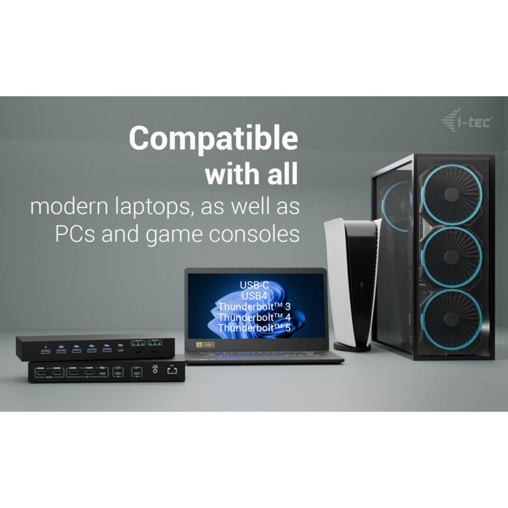 Station d'accueil I-tec USB-C KVM Dock Pro (noir)