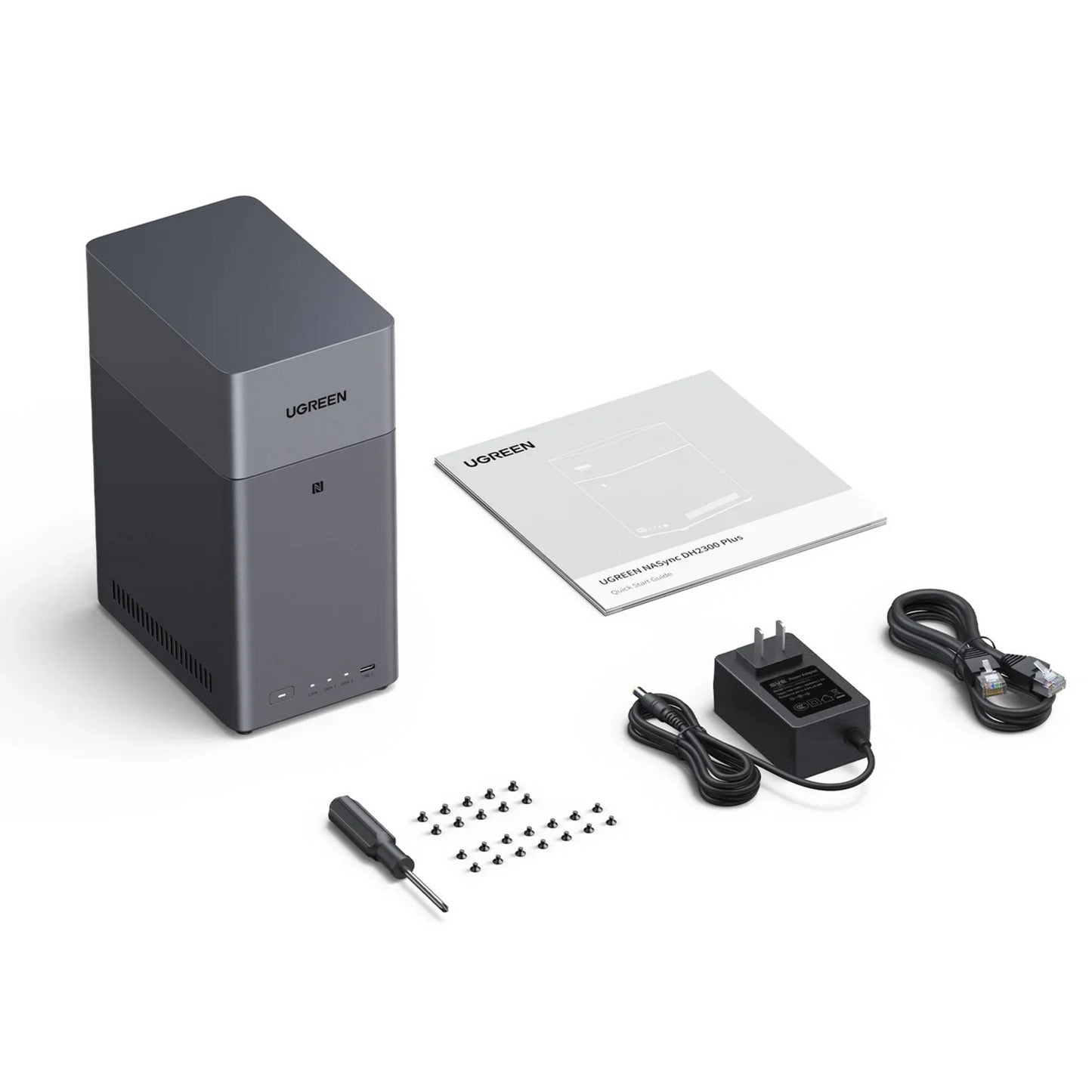 Ugreen nasync dh2300 (gris, 1GBE, HDMI, USB)