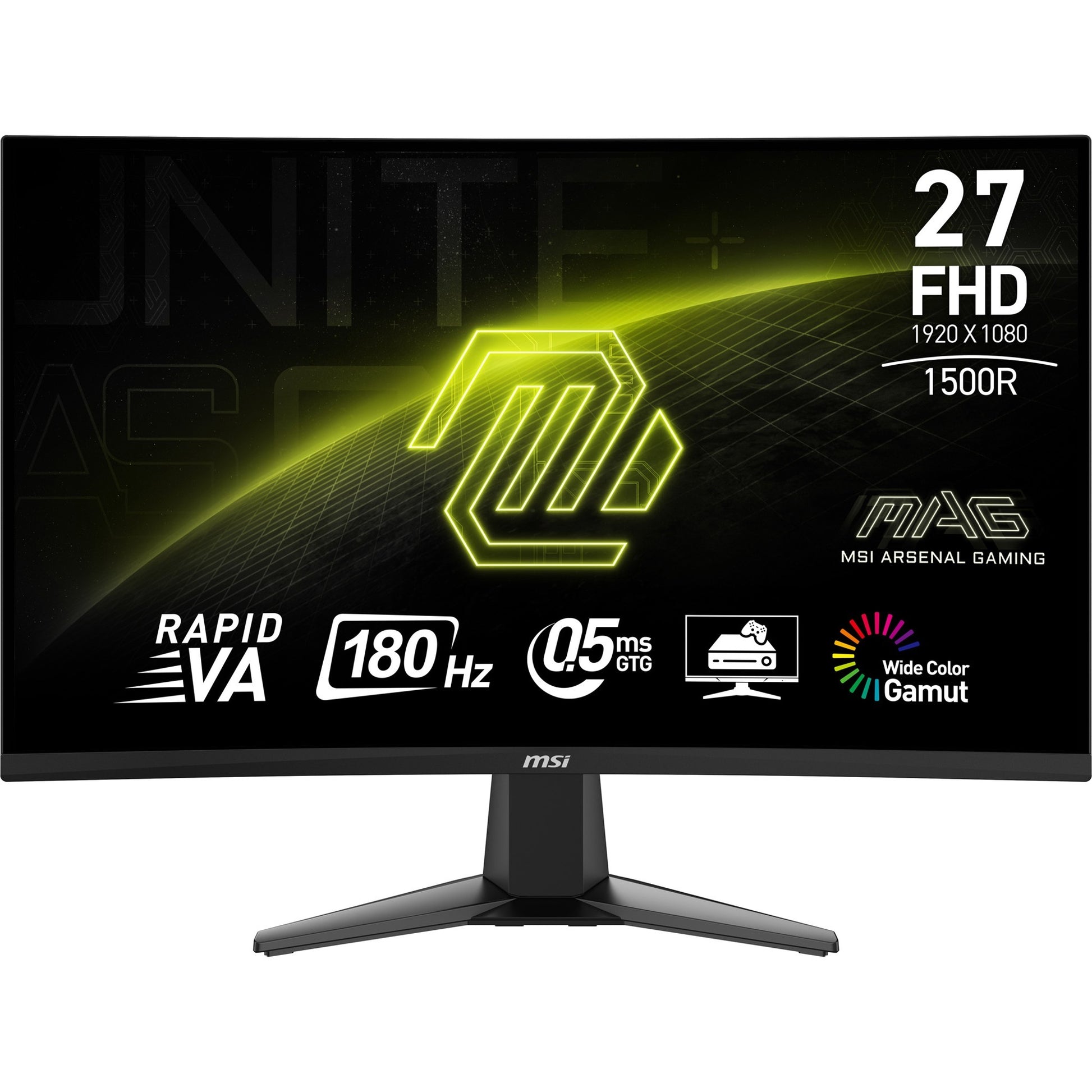 Moniteur de jeu incurvé Msi mag 27c6f 27 (noir, 2x hdmi, port d'affichage, 180 hz)