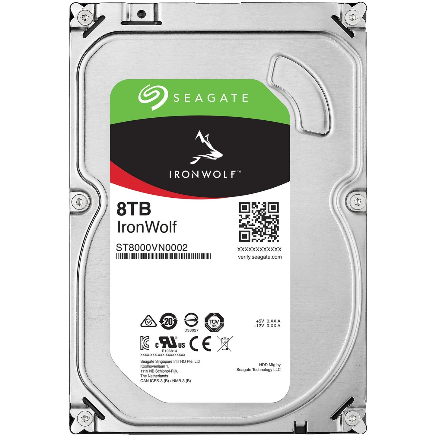 Disque dur Seagate ironwolf 8 To (ST8000VN004, SATA 600, 24 7)