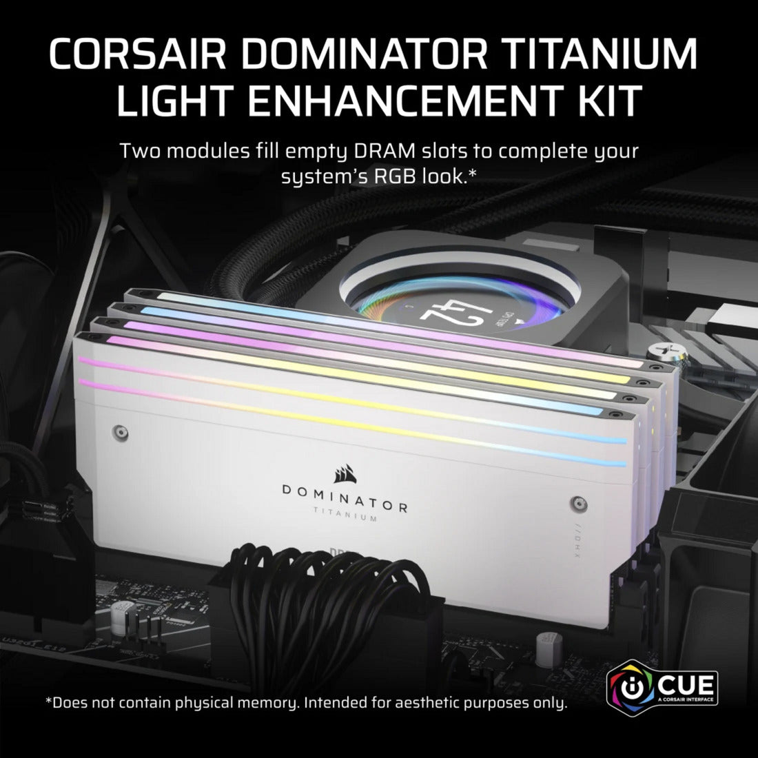 Corsair dominator titane ddr5 kit d'amélioration de l'éclairage éclairage LED (blanc, cmplekit2w)