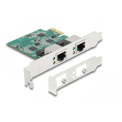 Carte Dellock PCI Express X1 à 2 x RJ45 2,5 Gigabit Lan RT