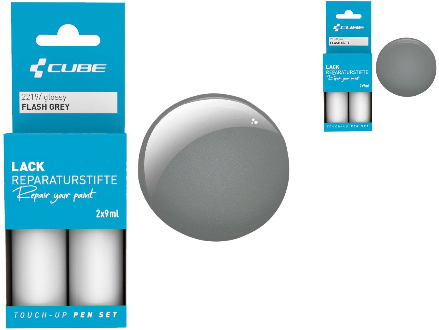 Set de stylos de retouche Cube flash flash gris
