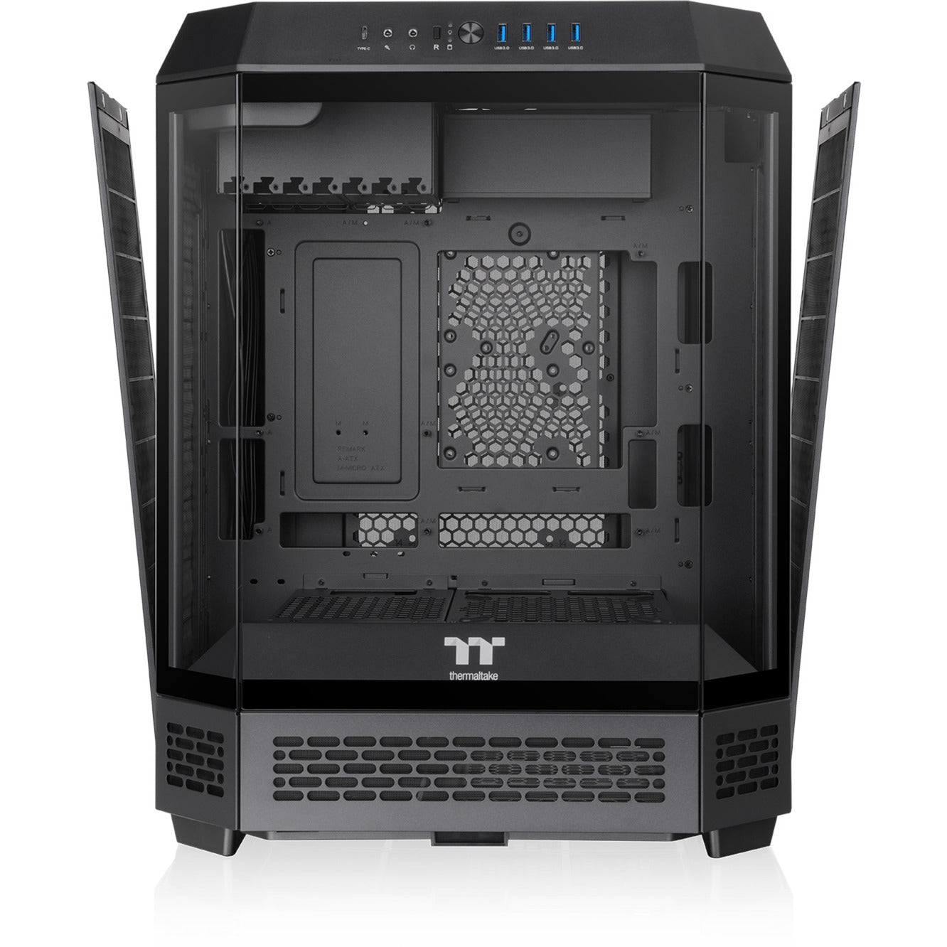 Boîtier tour midi Thermaltake the tower 600 (noir | 4x USB-A | 1x USB-C | verre trempé)