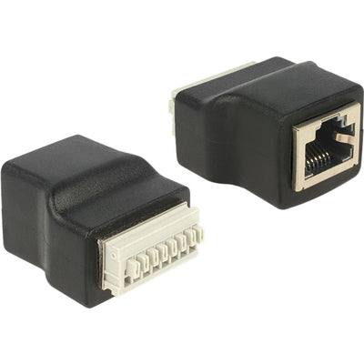 Adaptateur Dellock RJ45 Femelle> Bloc terminal avec poussée mais