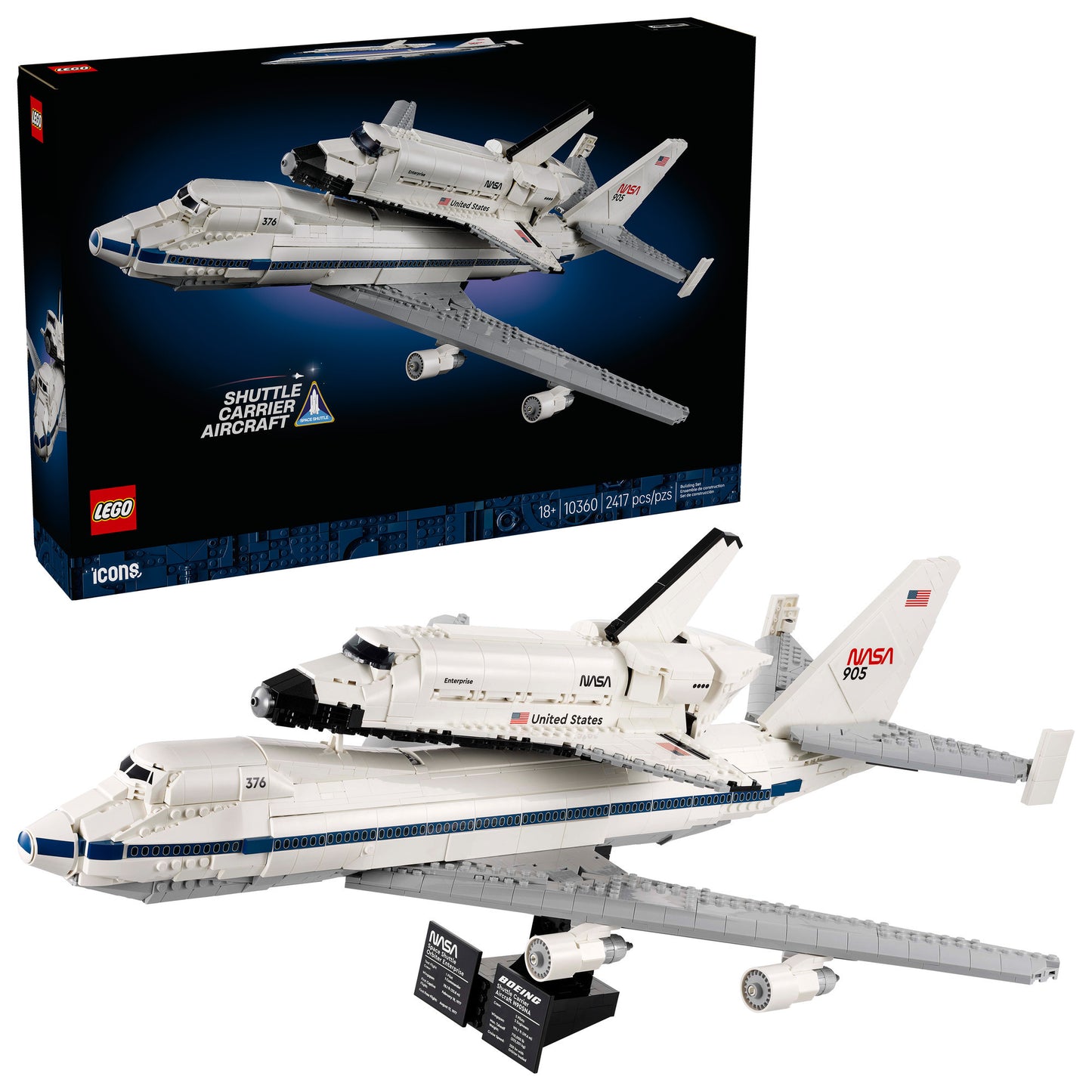 Icônes Lego - jouet de construction d'avions porte-navette (10360)